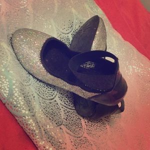 Black and Silver Flats